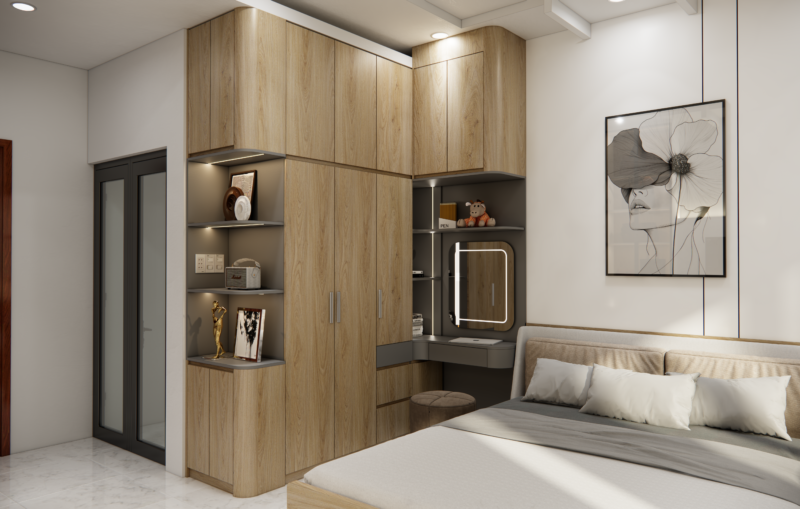 Bàn giao dự án thiết kế phòng ngủ cho nhà anh Phúc quận 8 