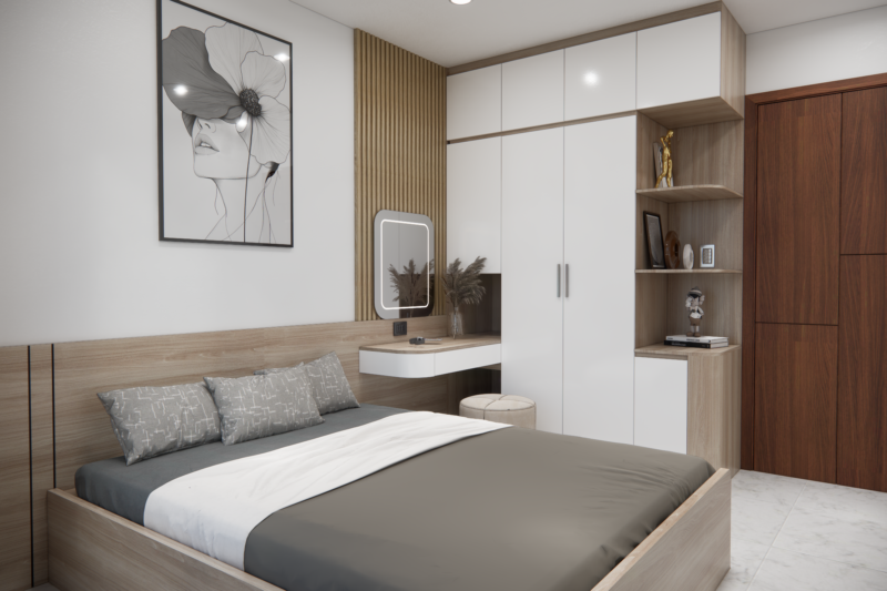 Bàn giao dự án thiết kế phòng ngủ cho nhà chị Thuý - Bình Dương Dự án thiết kế phòng ngủ cho nhà chị Thuý - Bình Dương