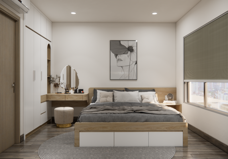 Bàn giao dự án thiết kế  phòng ngủ cho nhà anh Minh quận 9, TP. HCM 