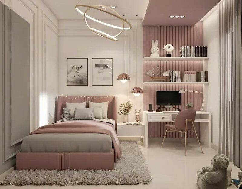 Tổng hợp các mẫu nội thất cho phòng đẹp màu hồng nhẹ nhàng, hiện đại Phòng đẹp màu hồng