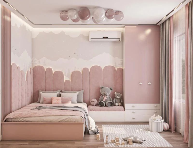 Tổng hợp các mẫu nội thất cho phòng đẹp màu hồng nhẹ nhàng, hiện đại Phòng màu hồng đẹp
