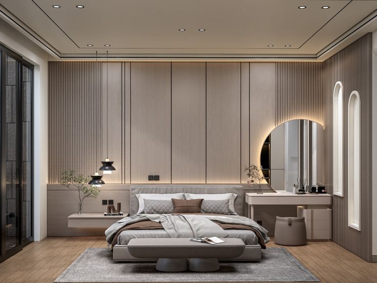 Phòng ngủ mệnh Hỏa phong cách hiện đại