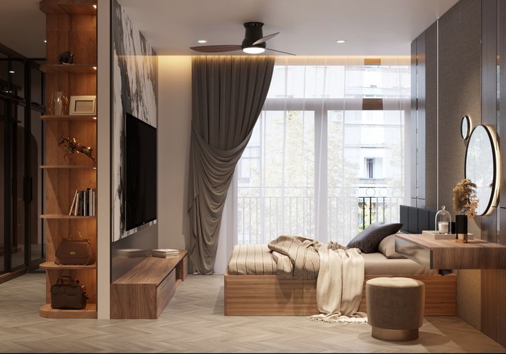 Các mẫu phòng ngủ có cửa sổ đẹp, hiện đại dẫn đầu xu hướng Phòng ngủ cửa sổ
