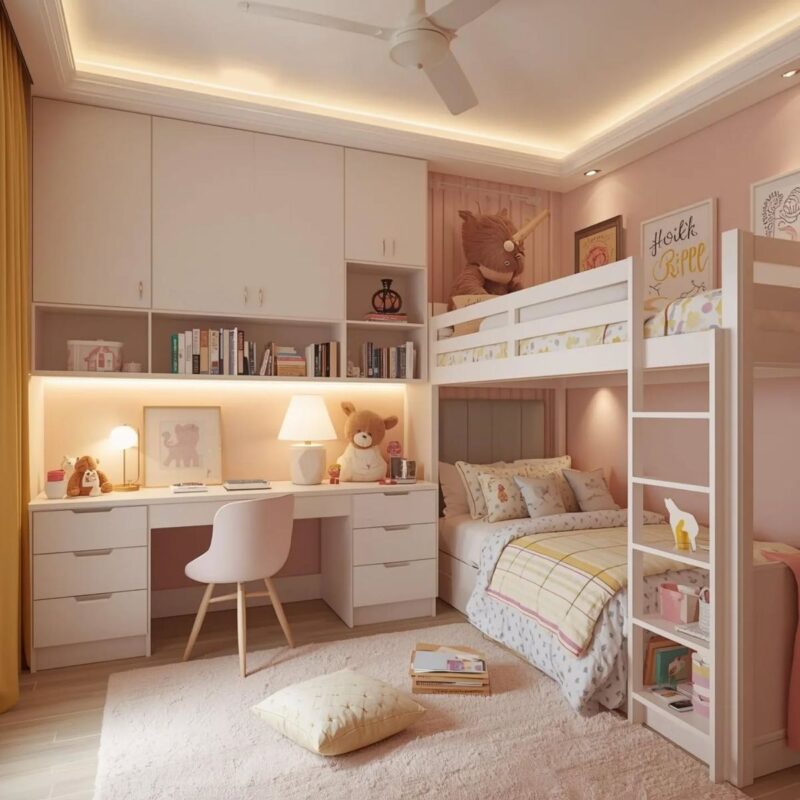 Phòng ngủ đẹp có giường tầng