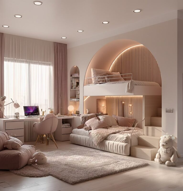 Phòng ngủ đẹp có giường tầng