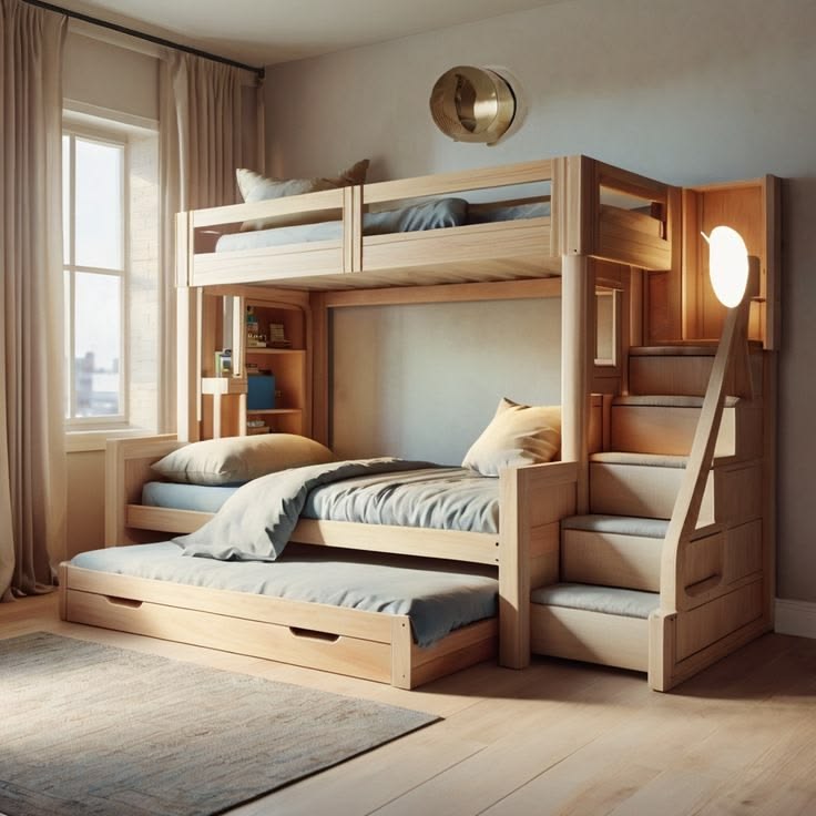 Phòng ngủ đẹp có giường tầng