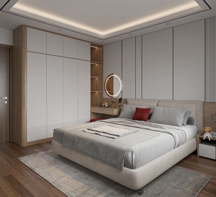 Mẫu phòng ngủ đẹp đơn giản 15m2 hiện đại và đầy đủ công năng Phòng ngủ đẹp đơn giản 15m2