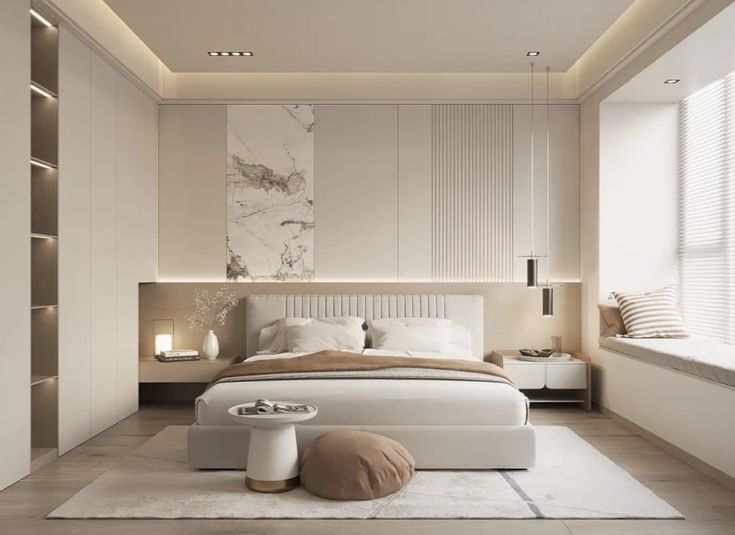 Mẫu phòng ngủ đẹp đơn giản 15m2 hiện đại và đầy đủ công năng Phòng ngủ đẹp đơn giản 15m2