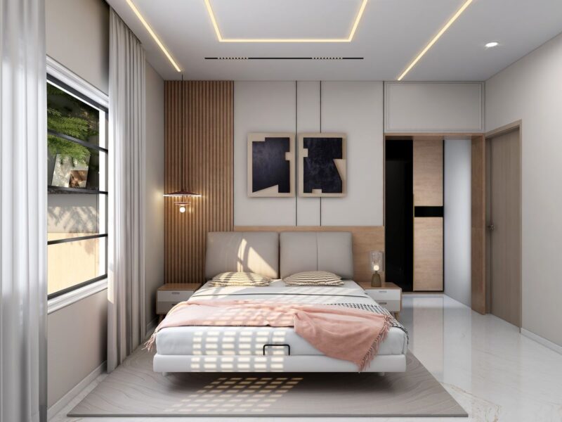 Mẫu phòng ngủ đẹp đơn giản 15m2 hiện đại và đầy đủ công năng Phòng ngủ đẹp đơn giản 15m2