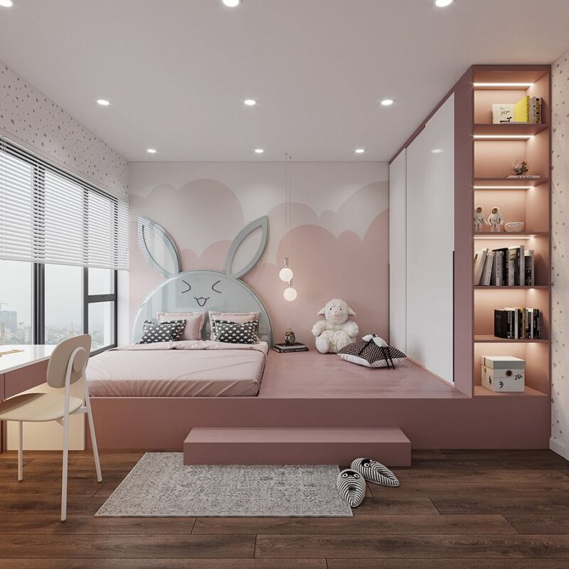 Tổng hợp các mẫu nội thất cho phòng đẹp màu hồng nhẹ nhàng, hiện đại Nội thất màu hồng pastel tối giản