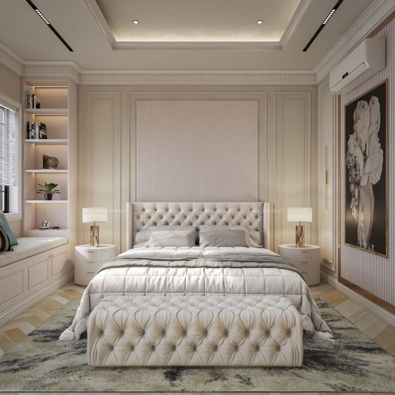 Các mẫu phòng ngủ phòng ngủ tân cổ điển cho bé gái Phòng ngủ tân cổ điển cho bé gái