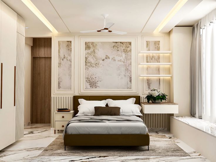 Tổng hợp các mẫu phòng ngủ tông màu trắng tại Nội thất Hoàng Sơn Phòng ngủ tông màu trắng