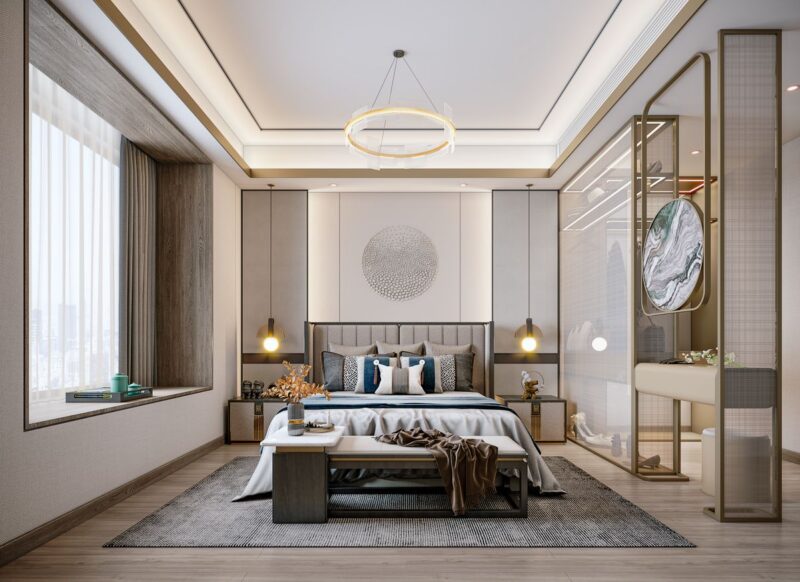 Tổng hợp các mẫu phòng ngủ tông màu xám tại Nội thất Hoàng Sơn Phòng ngủ tông màu xám