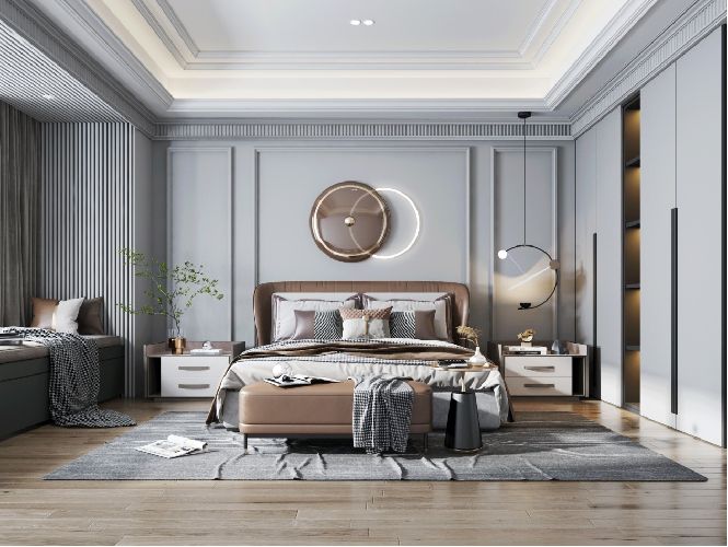 Tổng hợp các mẫu phòng ngủ tông màu xám tại Nội thất Hoàng Sơn Phòng ngủ tông màu xám