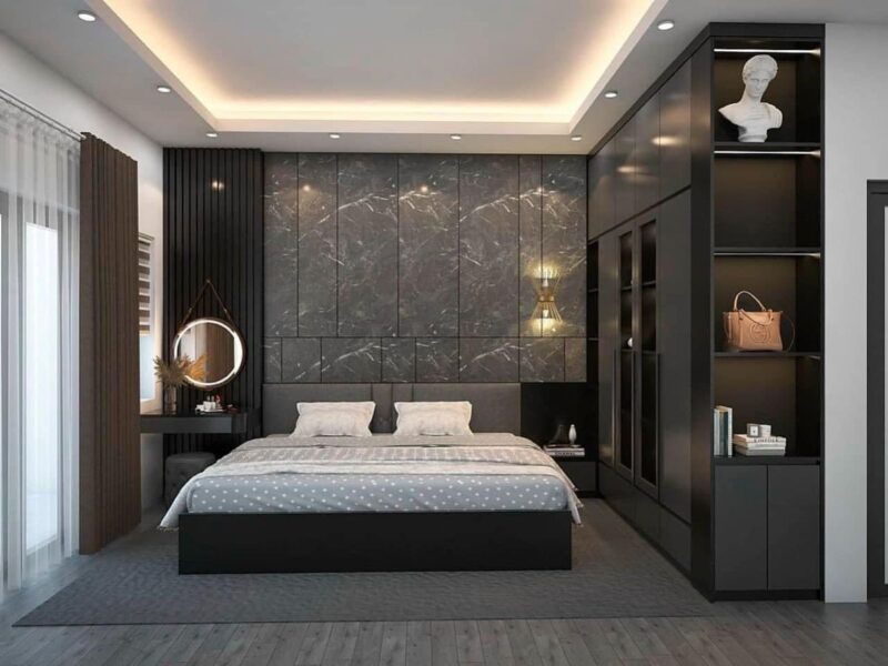 Tổng hợp các mẫu phòng ngủ tông màu xám tại Nội thất Hoàng Sơn Phòng ngủ tông màu xám