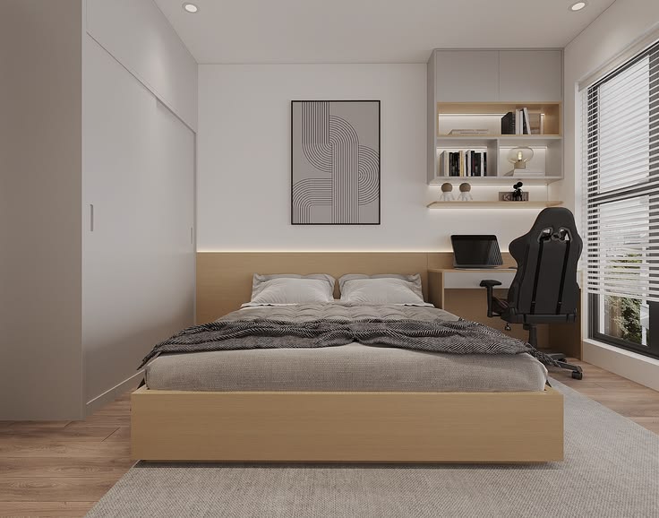 Tổng hợp các mẫu phòng ngủ vợ chồng 10m2 Phòng ngủ vợ chồng 10m2