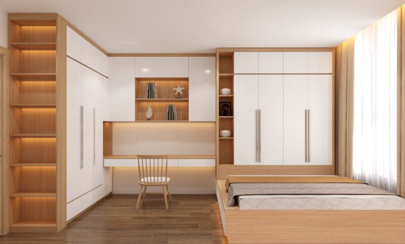 Các mẫu thiết kế phòng ngủ 12m2 đẹp, hiện đại và đầy đủ công năng Thiết kế phòng ngủ 12m2