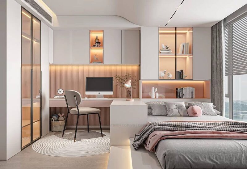 Các mẫu thiết kế phòng ngủ 15m2 đẹp, hiện đại và công năng Thiết kế phòng ngủ 15m2