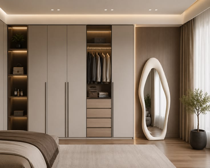 Tổng hợp các mẫu tủ âm tường phòng ngủ đẹp tại Nội thất Hoàng Sơn Tủ âm tường phòng ngủ