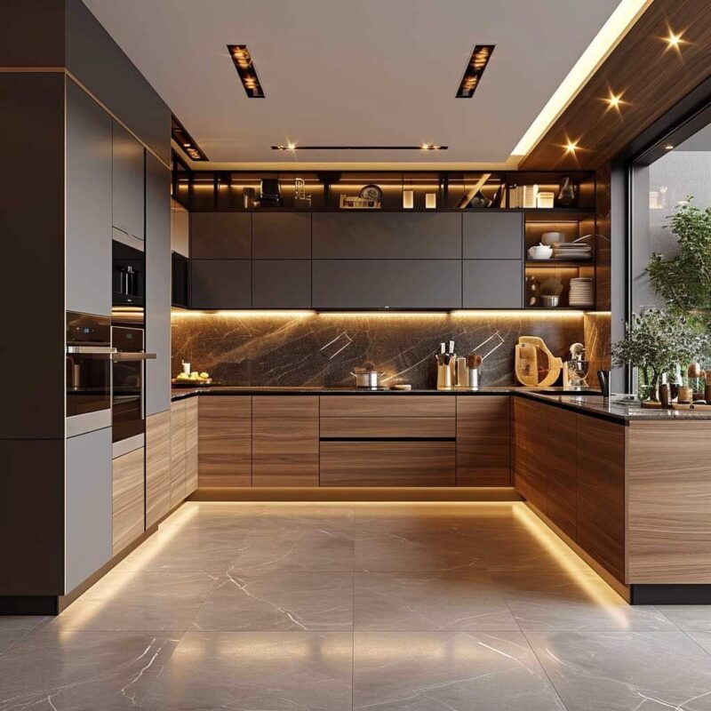 Những lưu ý khi thiết kế tủ bếp cho người lớn tuổi Tủ bếp chữ U