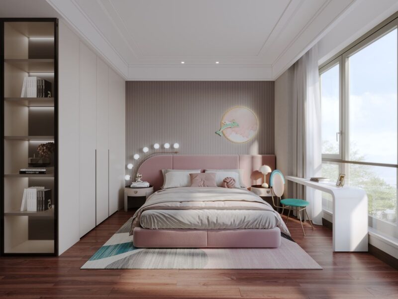 Nội thất phòng ngủ đẹp cho bé gái 18 tuổi hiện đại và tiện nghi phòng ngủ đẹp cho bé gái 18 tuổi