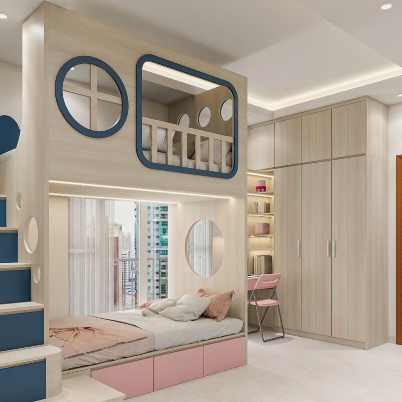 Bàn giao dự án thiết kế giường tầng cho chị Danh quận 6 TP.HCM Dự án thiết kế giường tầng cho chị Danh quận 6