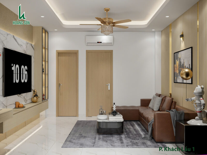 Tổng thể phòng khách mang đến sự hài hoà và tối ưu công năng