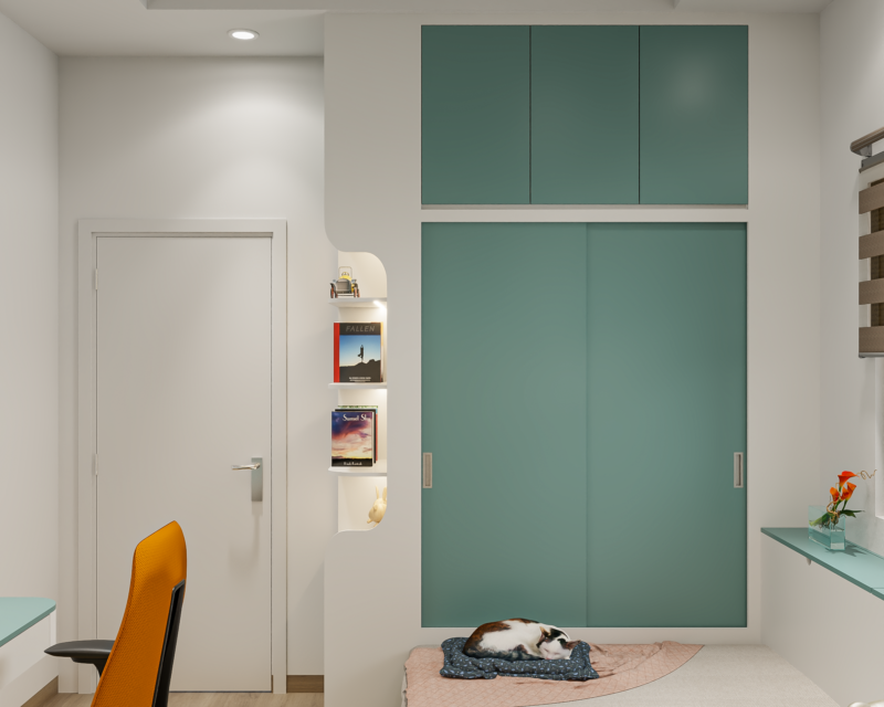 Bàn giao dự án thiết kế phòng ngủ cho nhà chị Thuỷ Thủ Đức, TP.HCM Hệ tủ cao kịch trần giúp tiết kiệm diện tích tối đa