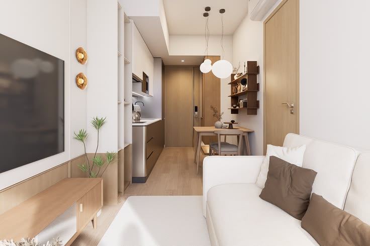 Mẫu căn hộ 1 phòng ngủ đẹp, hiện đại và sang trọng Căn hộ 1 phòng ngủ đẹp
