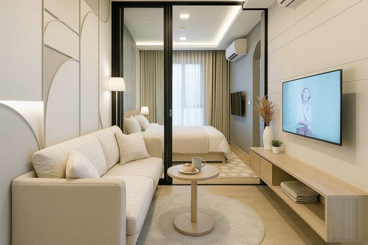 Mẫu căn hộ 1 phòng ngủ đẹp, hiện đại và sang trọng Căn hộ 1 phòng ngủ đẹp