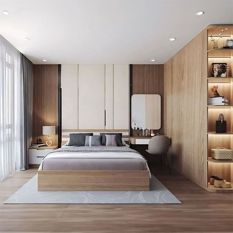 Giường thấp cho phòng ngủ nhỏ 