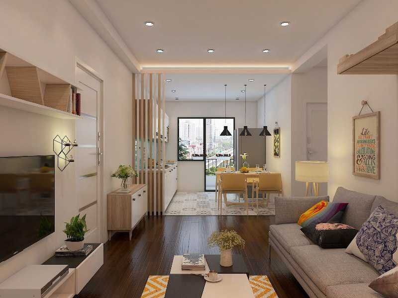 Mẫu căn hộ 1 phòng ngủ đẹp, hiện đại và sang trọng Mẫu căn hộ 1 phòng ngủ 50m²