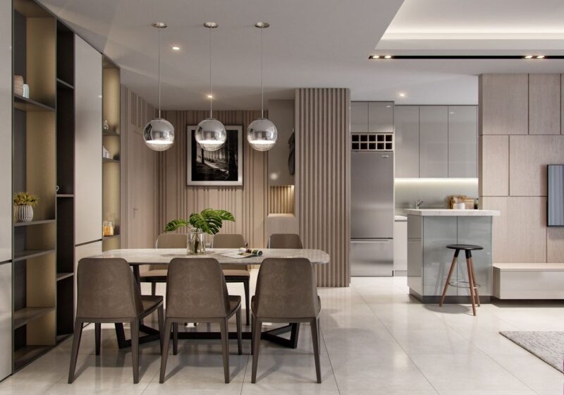 Mẫu chung cư 2 phòng ngủ diện tích 60–70 m²