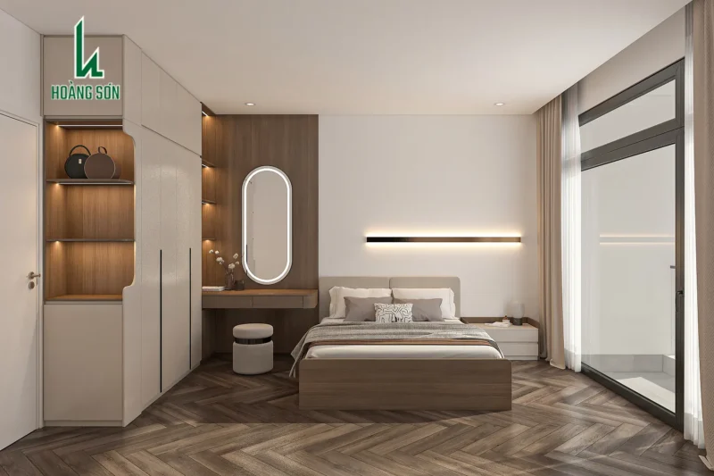 Mẫu nội thất phòng ngủ 3D 20m2