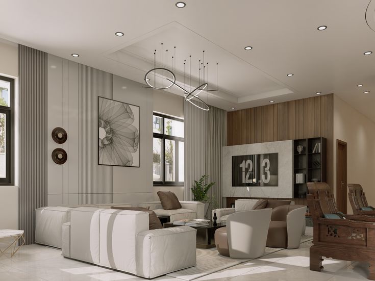 Tổng hợp các mẫu phòng khách nhà phố hiện đại Mẫu phòng khách nhà phố kết hợp vách ngăn trang trí