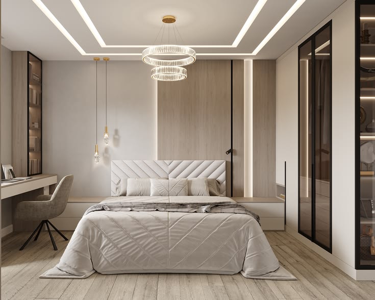 Tổng hợp các mẫu nội thất phòng ngủ màu trắng đẹp, hiện đại Nội thất phòng ngủ màu trắng