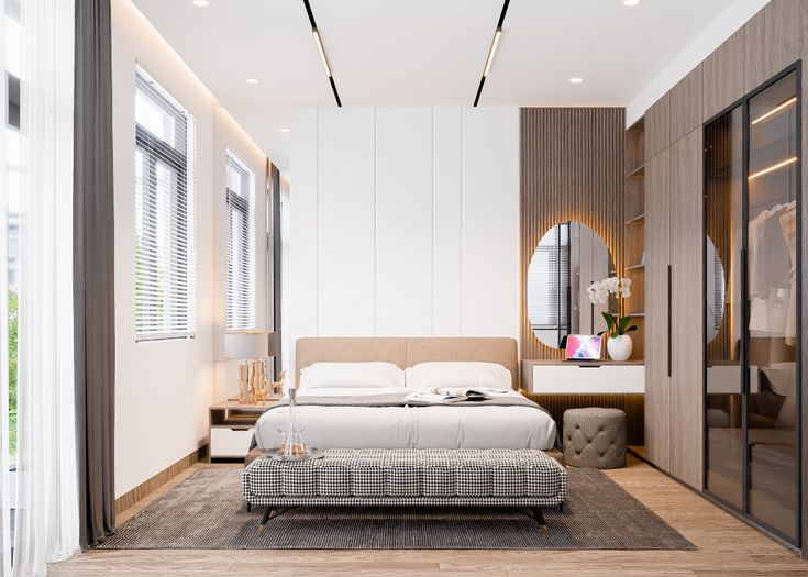 Tổng hợp các mẫu nội thất phòng ngủ nhà phố đẹp, hiện đại Nội thất phòng ngủ nhà phố