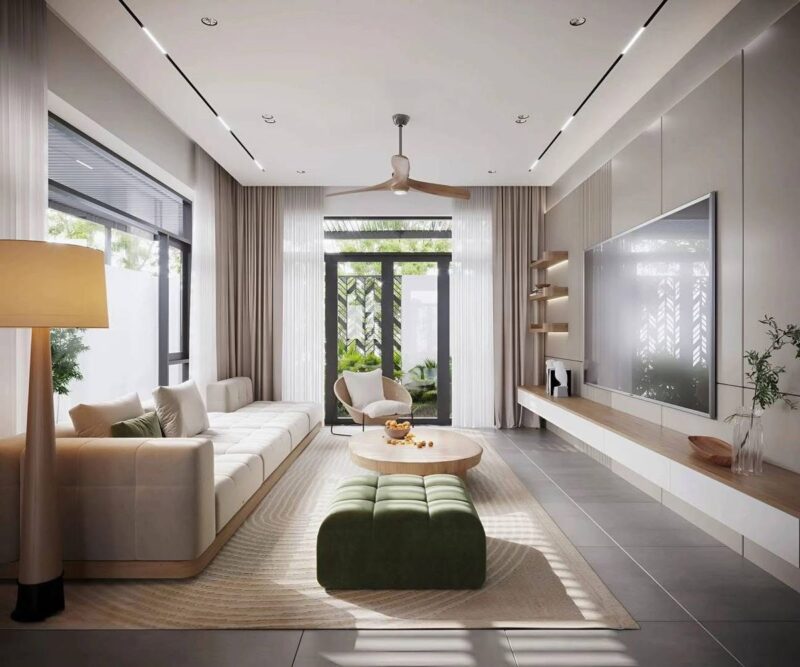 Phòng khách trên 25m2 