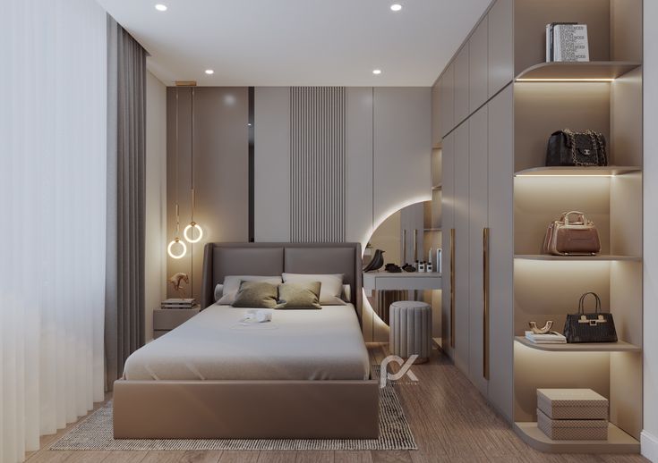 Phòng ngủ 16m2 hiện đại
