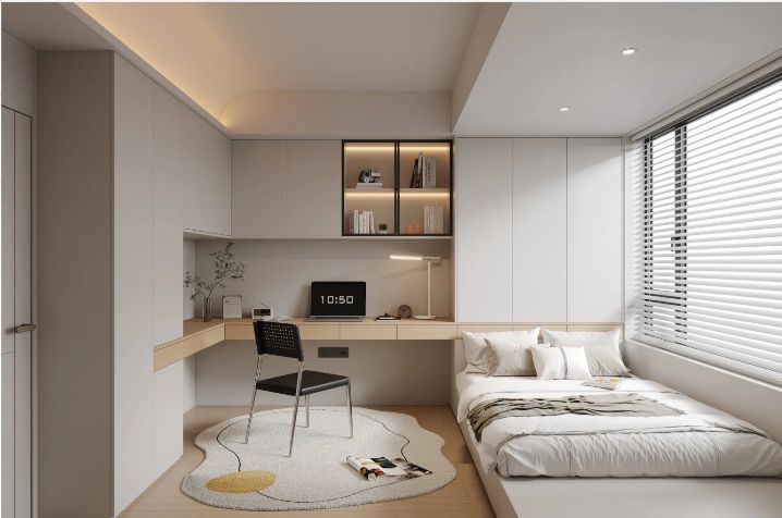 Phòng ngủ không giường dành cho căn hộ studio