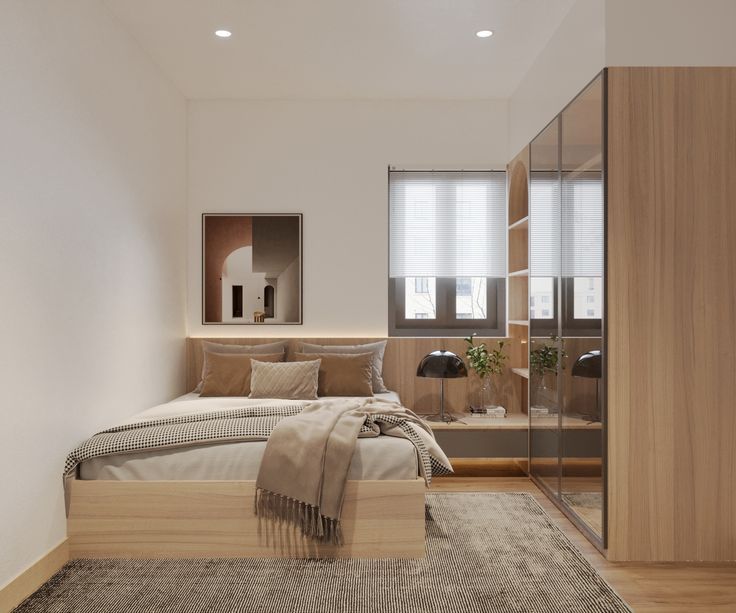 Tổng hợp các mẫu phòng ngủ vợ chồng 10m2 tại Nội thất Hoàng Sơn Phòng ngủ vợ chồng 10m2