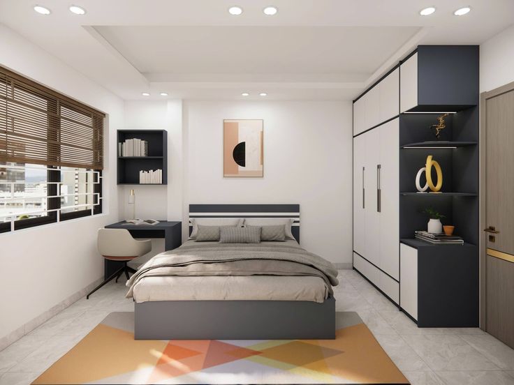 Tổng hợp các mẫu phòng ngủ vợ chồng 10m2 tại Nội thất Hoàng Sơn Phòng ngủ vợ chồng 10m2