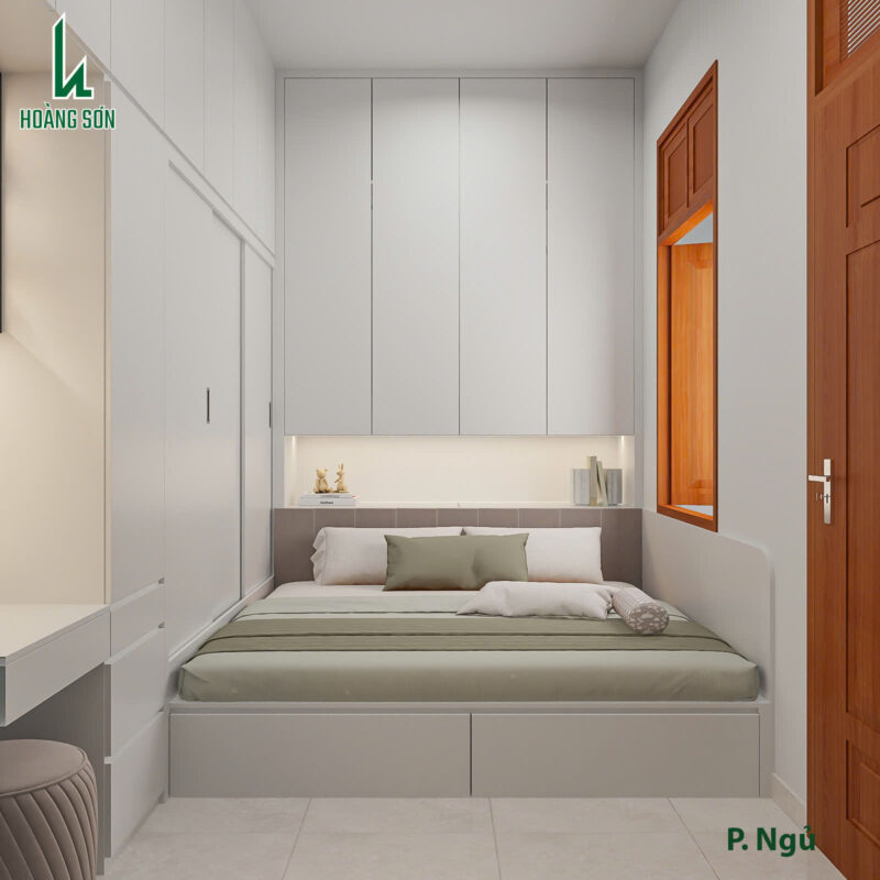 Bàn giao dự án thiết kế phòng ngủ cho nhà chị Quỳnh Anh quận 12, TP.HCM Dự án thiết kế phòng ngủ cho nhà chị Quỳnh Anh, quận 12