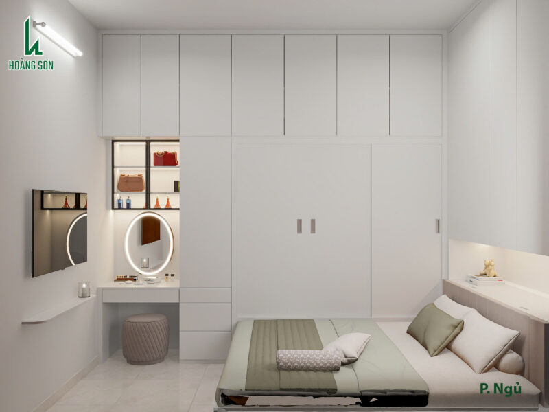 Bàn giao dự án thiết kế phòng ngủ cho nhà chị Quỳnh Anh quận 12, TP.HCM Dự án thiết kế phòng ngủ cho nhà chị Quỳnh Anh quận 12