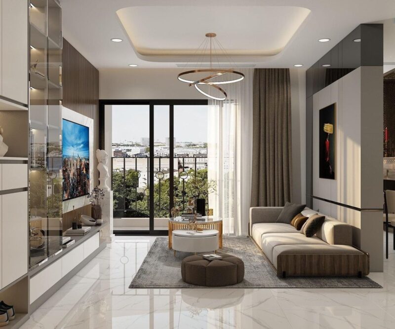 Các mẫu thiết kế căn hộ 2 phòng ngủ đẹp, hiện đại và sang trọng Thiết kế căn hộ 2 phòng ngủ đẹp