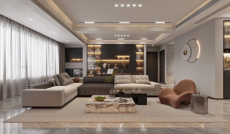 Thiết kế chung cư 2 phòng ngủ sang trọng, hiện đại nhất năm 2026 Thiết kế chung cư 2 phòng ngủ