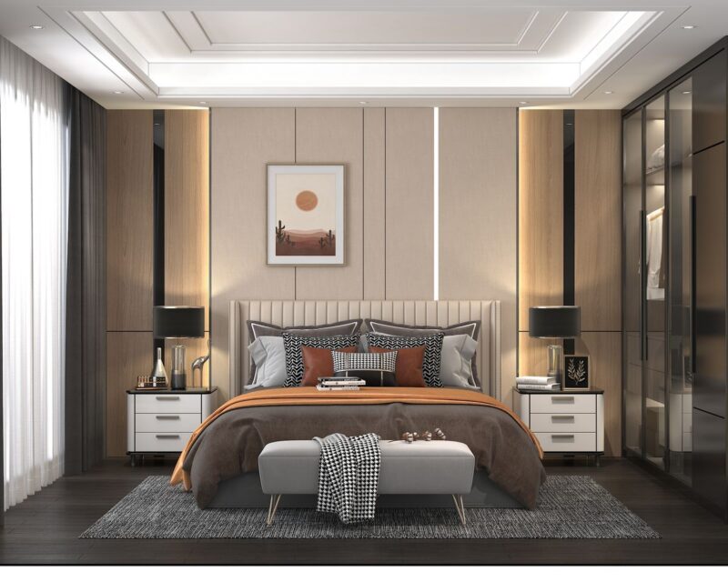 Mẫu căn hộ 1 phòng ngủ đẹp, hiện đại và sang trọng Thiết kế khu vực phòng ngủ