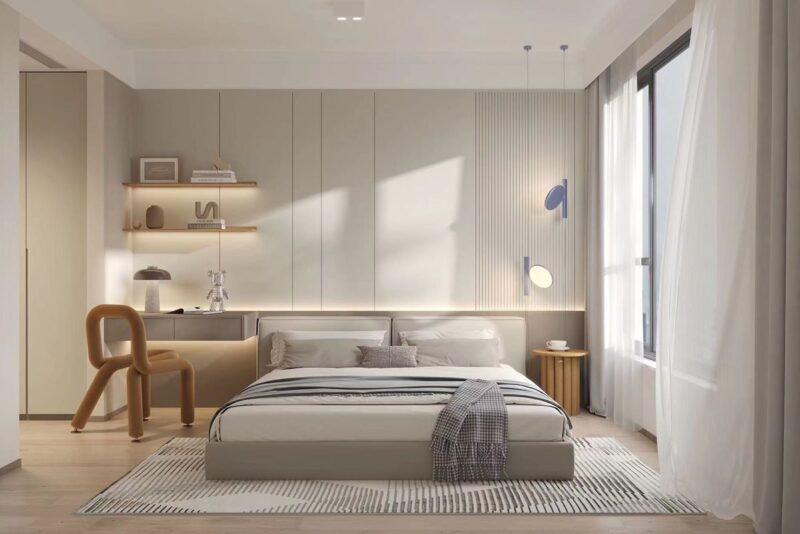 Thiết kế nội thất phòng ngủ đơn giản