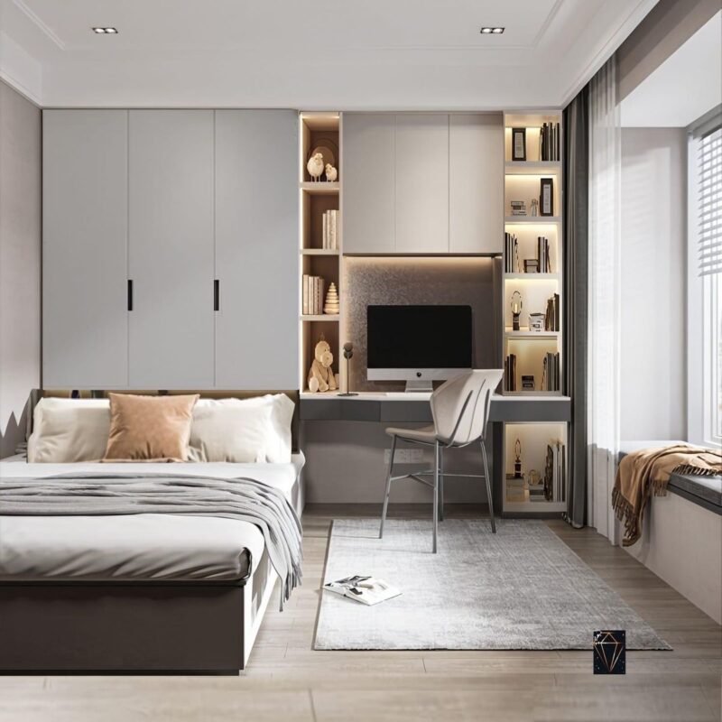 Thiết kế phòng ngủ đơn giản nhỏ 