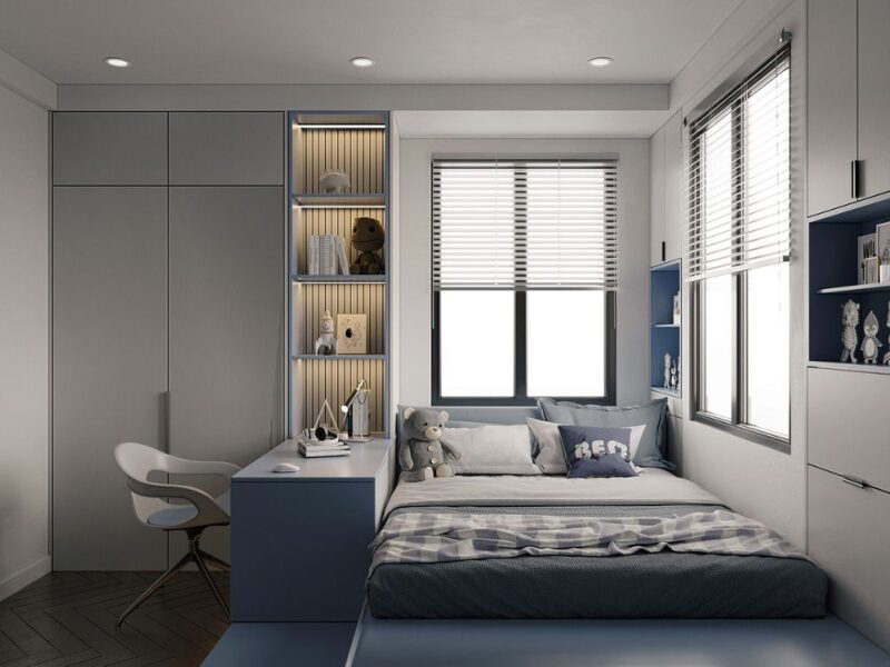 Thiết kế phòng ngủ đơn giản nhỏ 